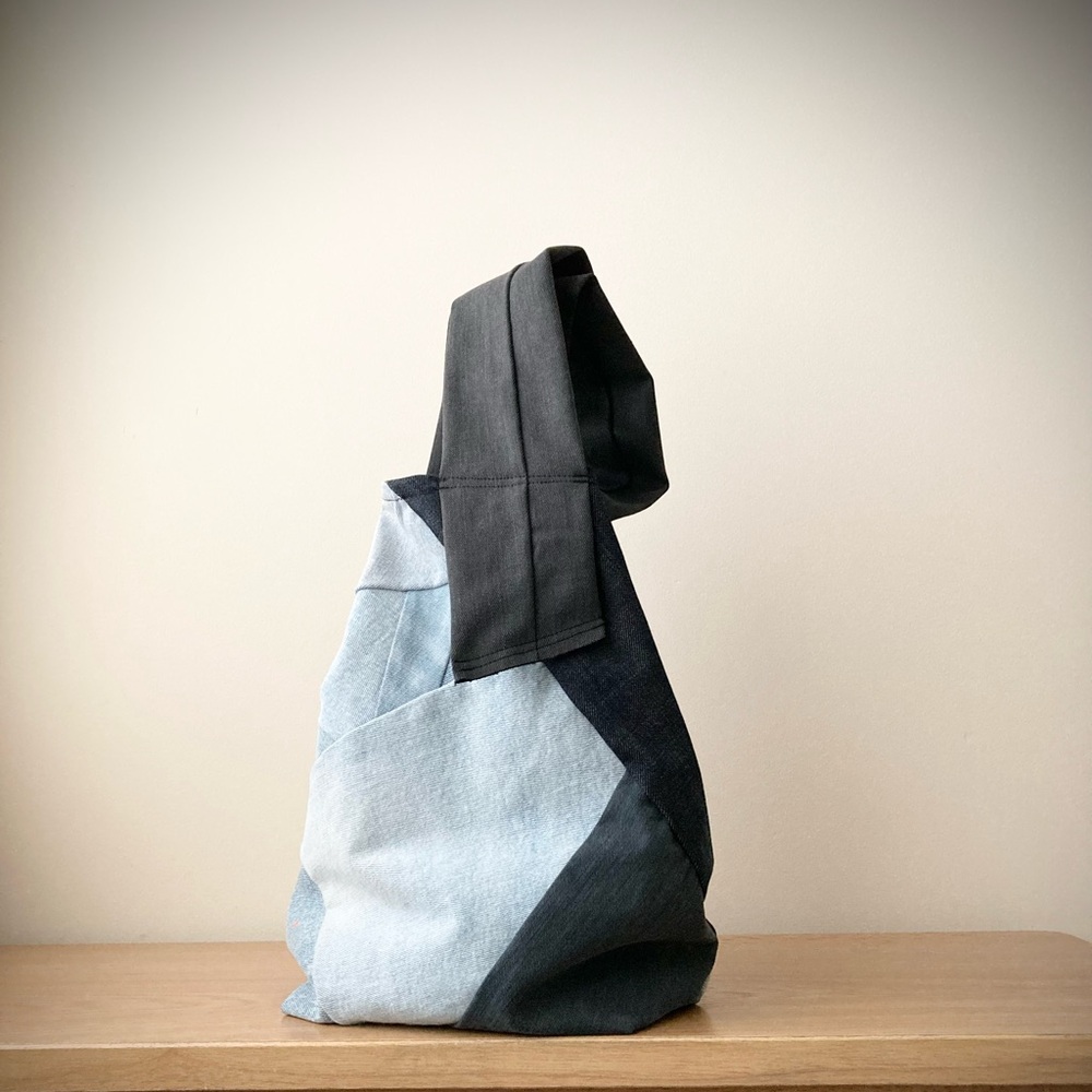 joodito origami cocoon crossbody sling tote bag japanese boro patchwork hobo eco - Picture 2 of 11